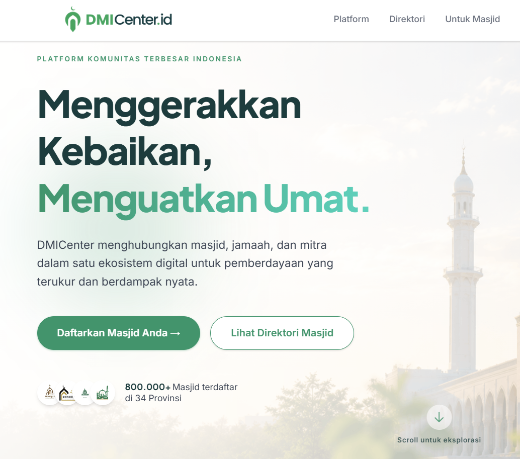 Website Komunitas Masjid